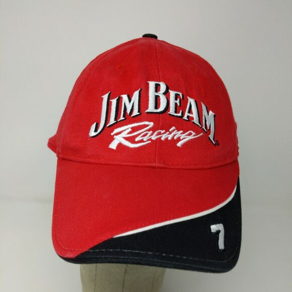 Stylemaster Strapback Hat Jim Beam Racing Red Black OSFA Embroidered Logo #7 - Picture 3 of 14